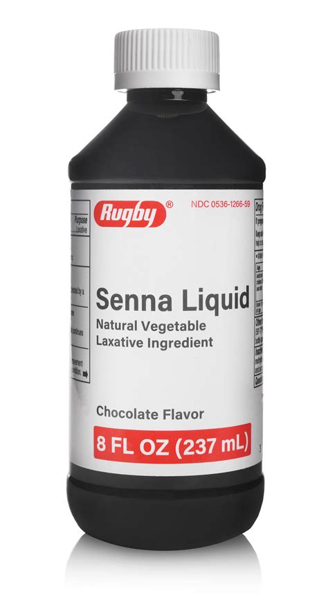 Rugby Senna Liquid Natural Vegetable Laxative Ingredient, OTC Medicine ...