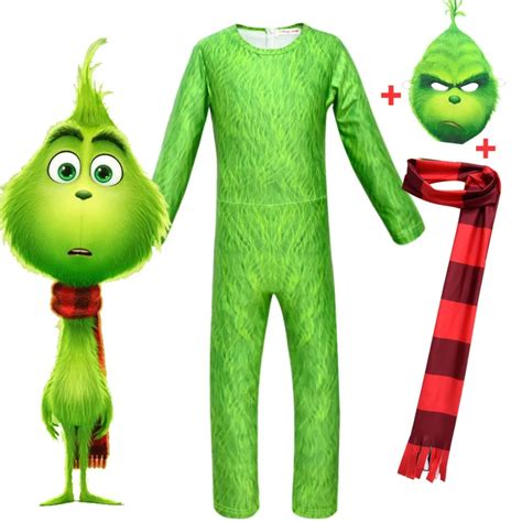 2019 New Grinch Bodysuit Cosplay Costumes Jacket Boys girls Sweatshirt ...