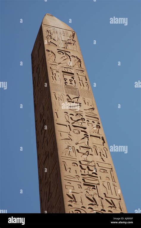 Obelisk at Luxor temple, Egypt Stock Photo - Alamy