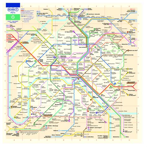 Paris Metro Map and Travel Guide - TourbyTransit