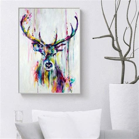 Deer Canvas Art - Etsy