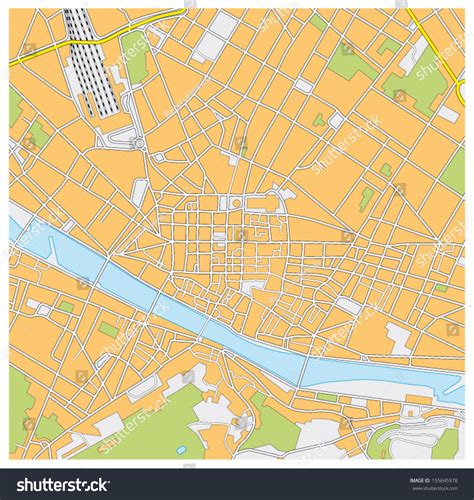 Florence City Map Stock Vector Illustration 155645978 : Shutterstock