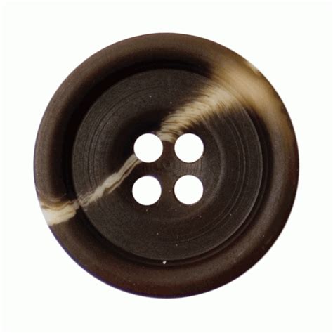 Brown Mock Horn, 19mm 4 Hole Button - Cloth of Gold & Haberdashery Ltd