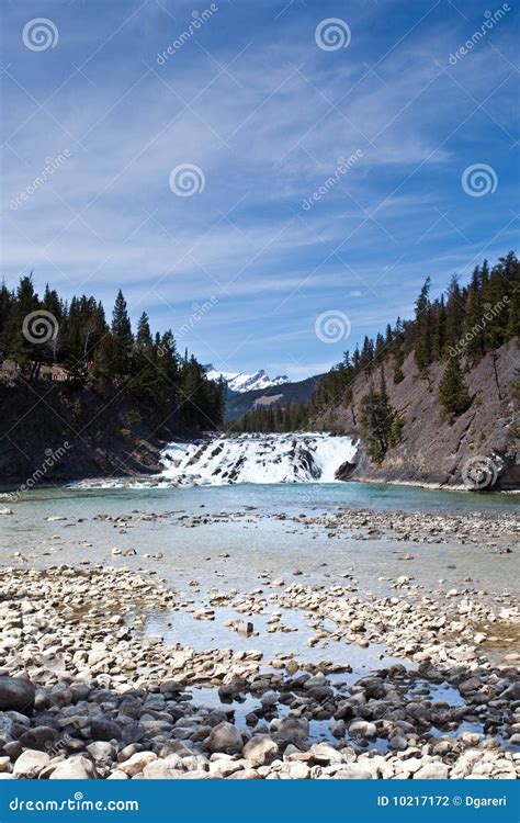 Bow River Falls stock photo. Image of national, daylight - 10217172