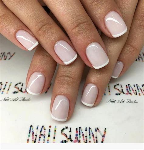 faded french nails Awesome #frenchtipnaildesigns #WeddingNails | Gel nails french, French tip ...