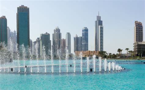 The Dancing Fountains Downtown and in a Man-made Lake in Dubai ...