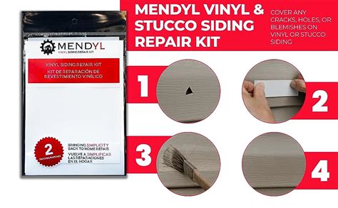 Mendyl The First and The Original Vinyl and Stucco Siding Repair Kit - Cover Any Cracks Holes or ...