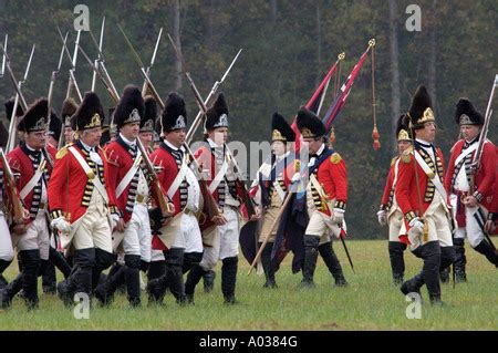 British soldier in a reenactment of the surrender at Yorktown Battlefield Virginia. Digital ...