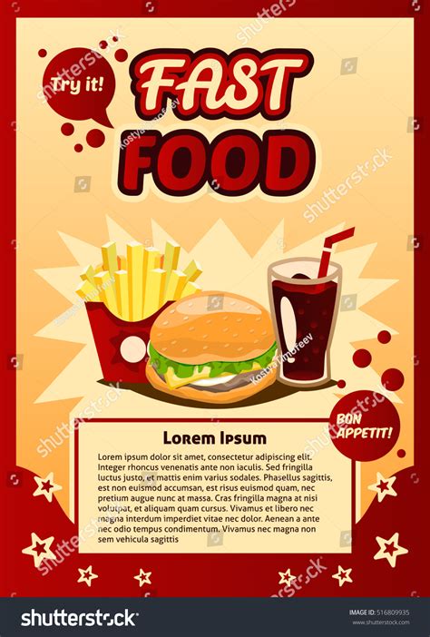 Poster Ad Fast Food Advertising Billboard Stock Vector (Royalty Free) 516809935 | Shutterstock