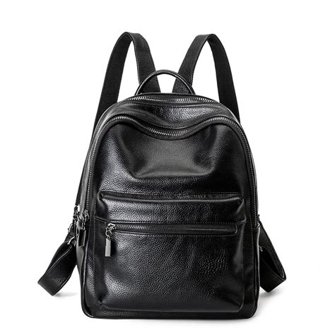 Womens Black Leather Backpack Purse | semashow.com