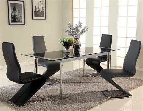 Extendable Glass Top Designer Modern Dining Room Baltimore Maryland CHTAR