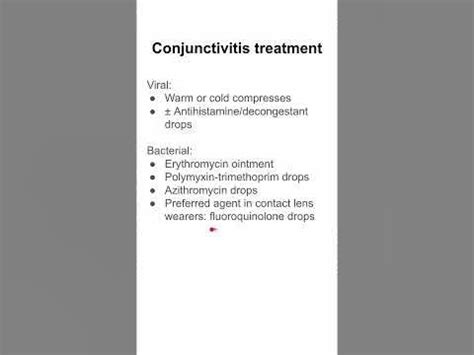 Conjunctivitis treatment - YouTube