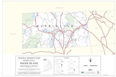 Highway Map of Providence County (Burrillville) - Rhode Island by ...