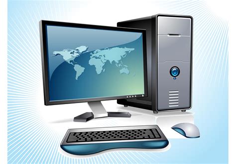 Desktop Computer Vector - Download Free Vector Art, Stock Graphics & Images