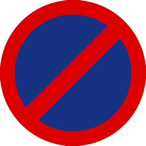 Mauritius Road Signs - No Parking Symbol Blue Png Clipart - Full Size ...