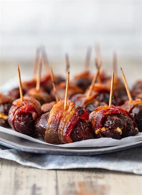 Bacon Wrapped Dates with Goat Cheese - (VIDEO!!)