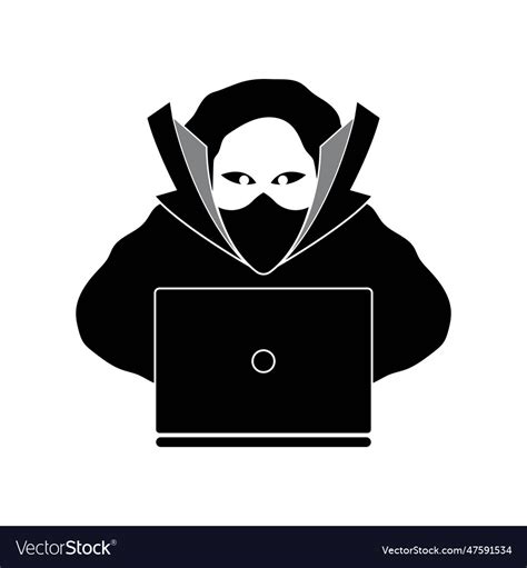 Anonymous hacker character design Royalty Free Vector Image