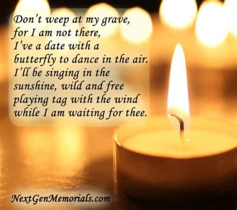 Funeral Poems, Memorial poems to read at a funeral. Memorial verses.