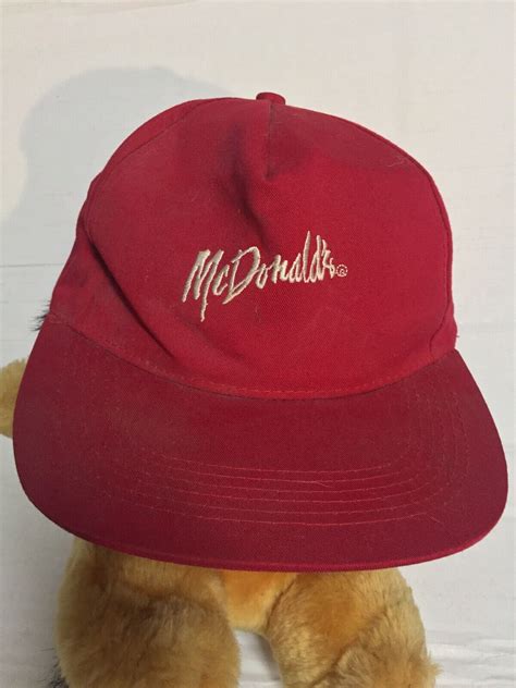 Vintage McDonald’s Red Embroidered Script Hat Cap Cre… - Gem