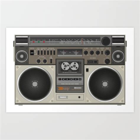 Vintage Radio Boombox Cassette Art Print by PDPress | Society6