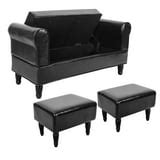 Mainstays Collapsible Storage Ottoman, Black - Walmart.com