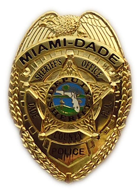 Miami-Dade Police Badge Money Clip Gold - CopShop.com