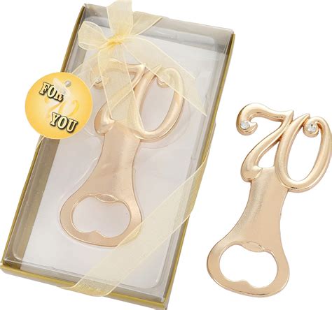 Amazon.com: 24 Pcs Gold 70 Birthday Party Favors Bottle Opener ...