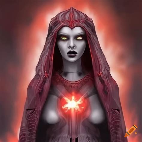 Digital art of a fiery sith lady on Craiyon
