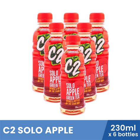 C2 Solo Apple 230ml x 6 bottles, ready to drink beverage, ice tea, healthy drinks, snacks ...