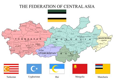 The Federation of Central Asia, 2022 | Eski haritalar, Haritalar, Harita