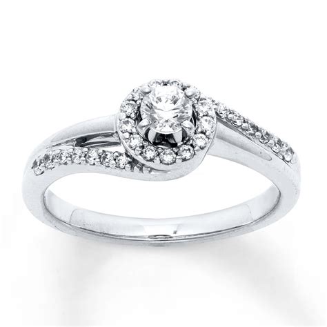 Jared - Diamond Engagement Ring 1/3 ct tw Round-cut 10K White Gold