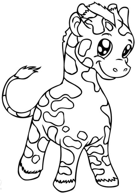 Cute Giraffe Coloring Pages For Kids