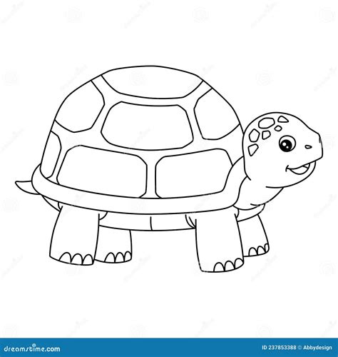 Turtle Coloring Page Isolated for Kids Stock Vector - Illustration of ...