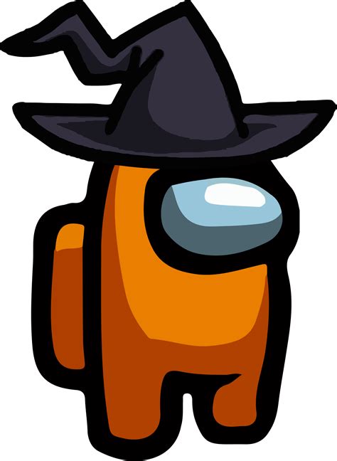 Among Us - Orange Witch Hat PNG 01 - Imagens PNG