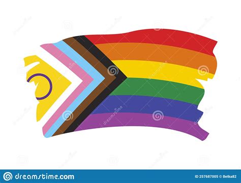 Progress Pride Flag Grunge Icon Vector Stock Vector - Illustration of ...