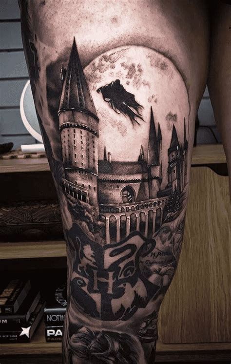 Hogwarts Tattoo Design Images (Hogwarts Ink Design Ideas) | Hogwarts tattoo, Harry potter tattoo ...