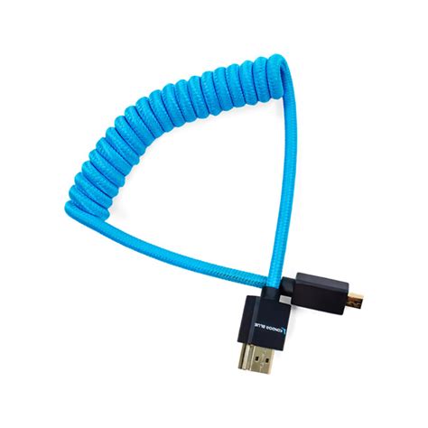 Kondor Blue Coiled Micro HDMI to Full HDMI Cable (30 to 60cm ...