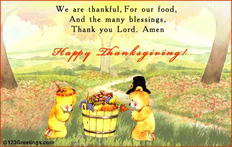 A Thanksgiving Prayer For You! Free Prayers eCards, Greeting Cards | 123 Greetings