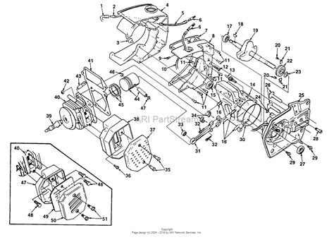 Homelite Super EZ-AO Chain Saw UT-10537-A Parts Diagram for Engine Internals And Muffler