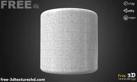 White Ceramic floor Tile PBR Texture 3D for Unity Unreal and Vray Free Download High Resolution ...