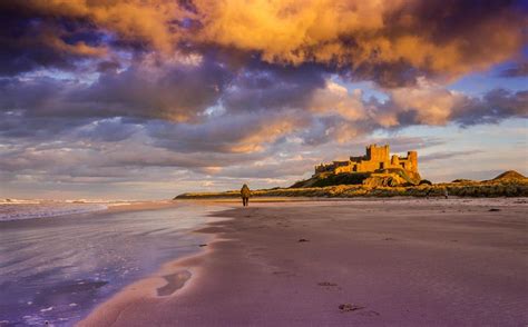 Bamburgh Beach Stroll At Sunset. | Beach, Sunset, Stroll