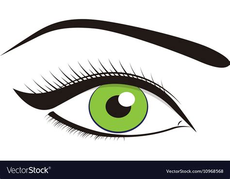 Beautiful green eyes Royalty Free Vector Image