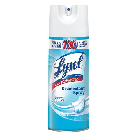 Lysol Disinfectant Spray, Crisp Linen Scent, Case of 12 Cans, 12.5 per ...