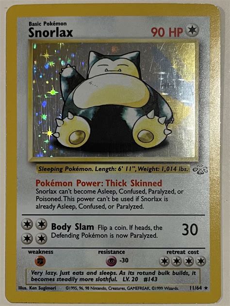 Snorlax Pokemon Card