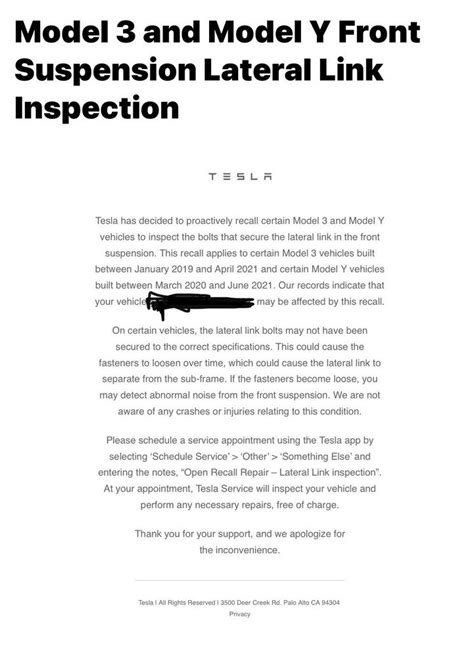 Tesla Proactive Recall: Model 3/Y Suspension Bolts Inspection - TeslaNorth.com