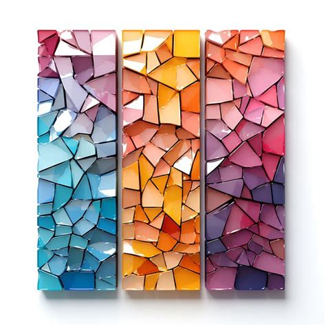 Premium AI Image | A Set Frame of Embossed Mosaic Tile Paper Emulating the Look of Mosaic Tile ...