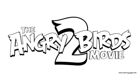 Print Angry Birds Movie 2 Logo coloring pages | Angry birds movie ...