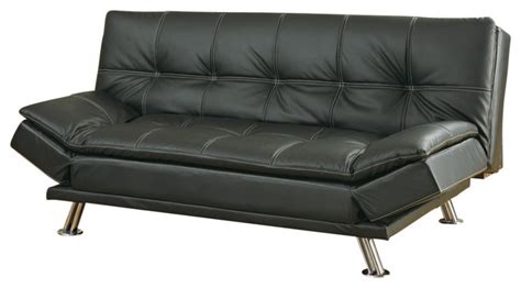 Metal Leg Faux Leather Sofa Bed Futon - Contemporary - Futons - by ...