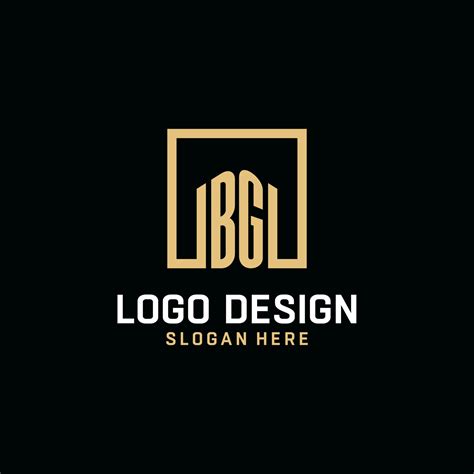 BG initial monogram logo design with square shape design ideas 12780928 Vector Art at Vecteezy