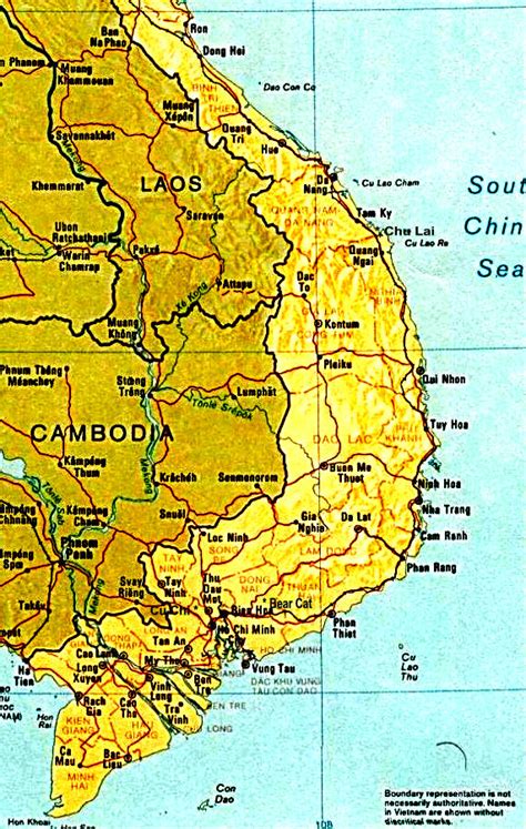 Detailed Map Of South Vietnam 1968